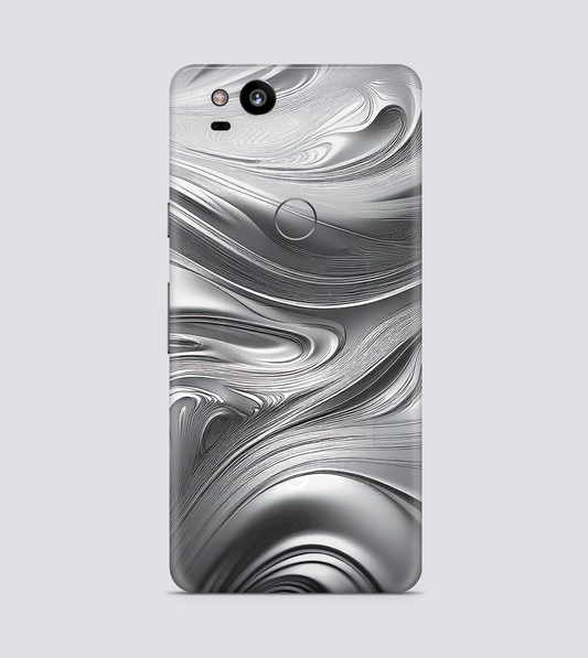 Google Pixel 2 Silver Swirl