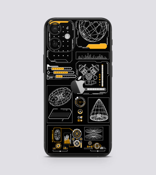 iPhone 12 Mini Space Blueprint