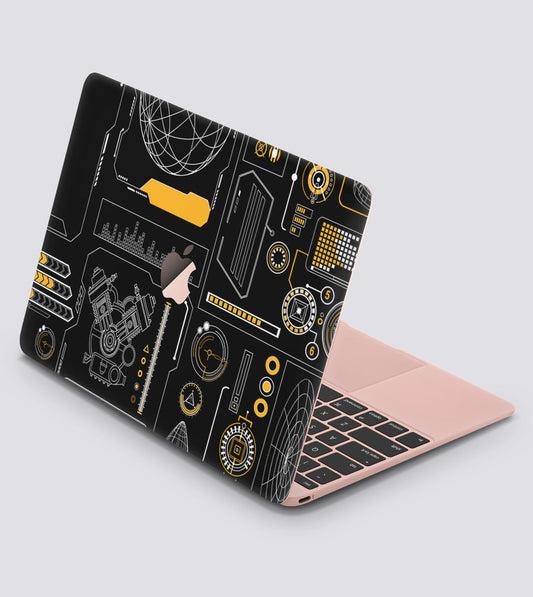 Macbook 12 Inch 2015 Model A1534 Space Blueprint